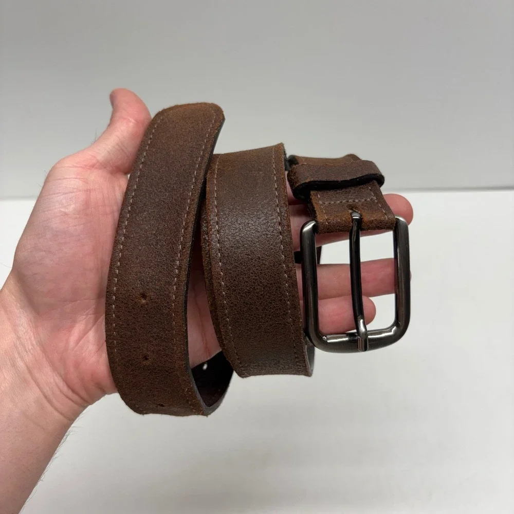 Allen Edmonds Belt Mens 40 Brown Leather Rugged Made In USA 1016717